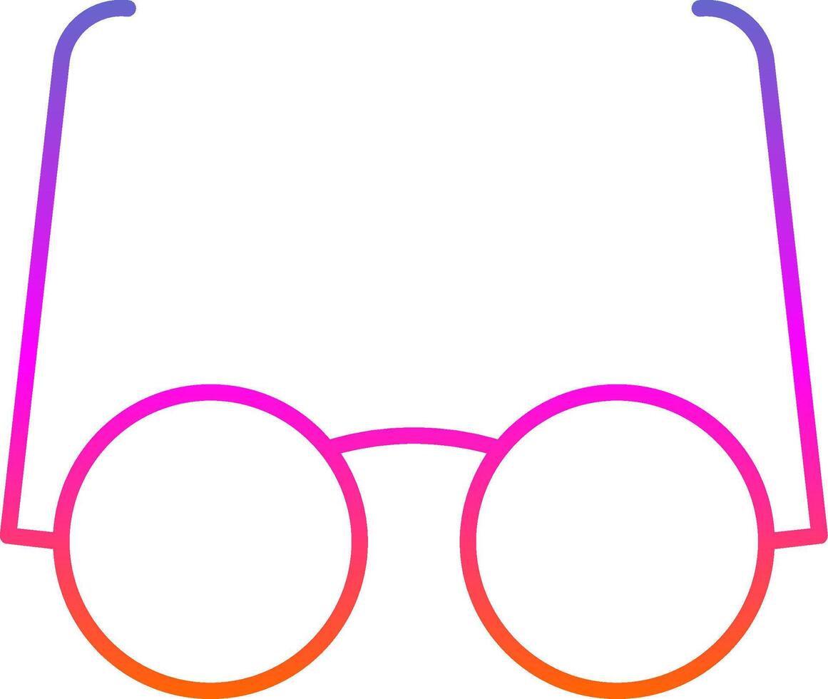 Goggles Line Gradient Icon vector