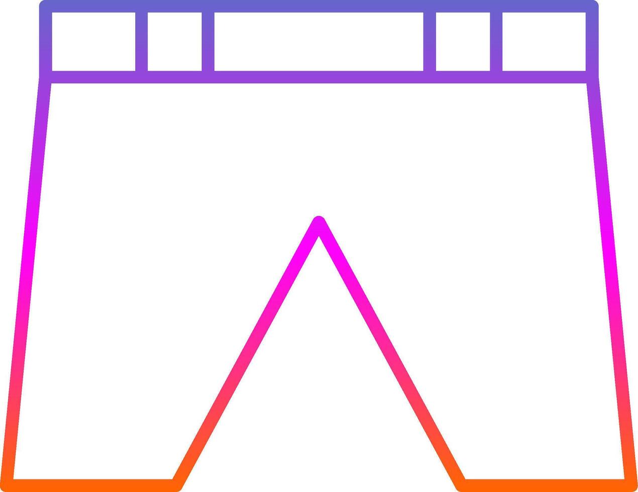 Shorts Line Gradient Icon vector