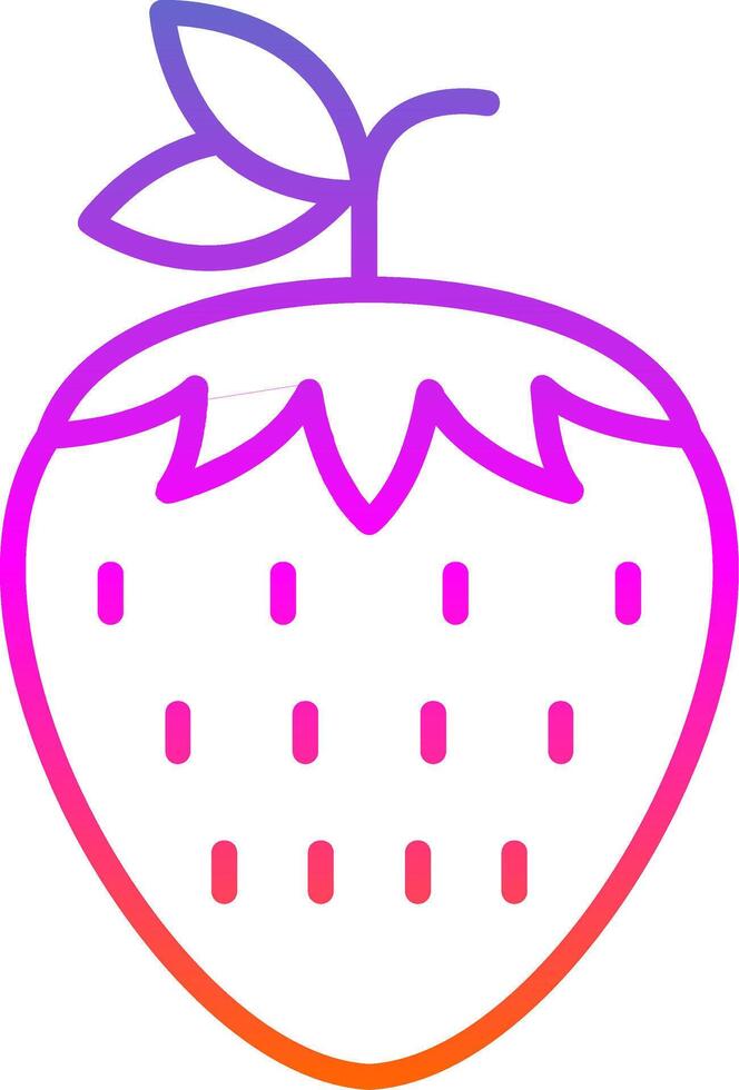 Strawberries Line Gradient Icon vector