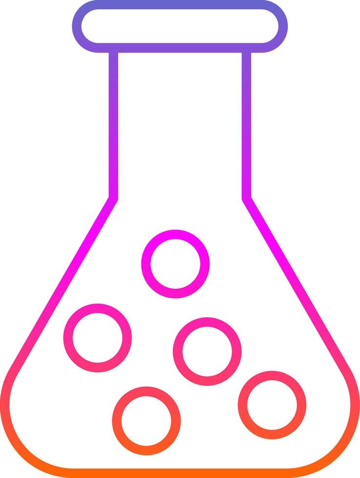 Flask Line Gradient Icon vector