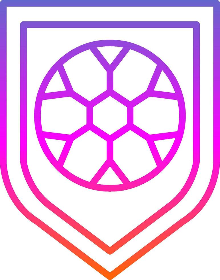 Football Badge Line Gradient Icon vector