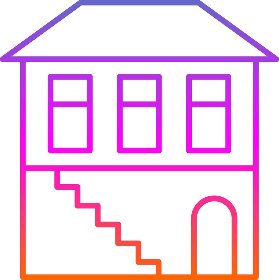Basement Line Gradient Icon vector