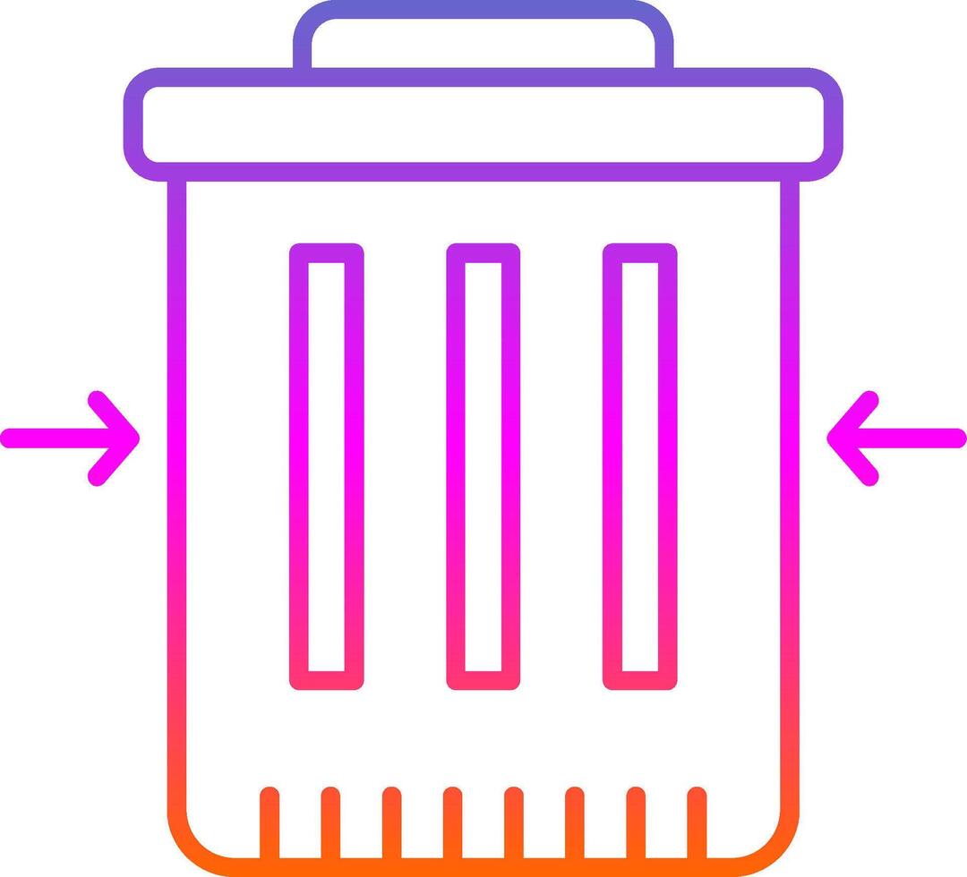 Waste Reduction Line Gradient Icon vector