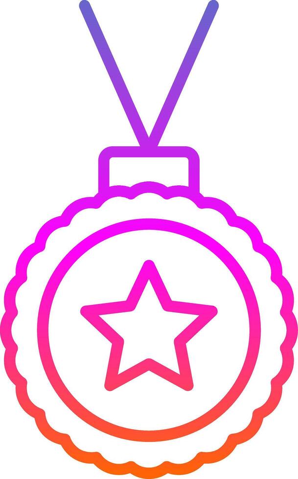 Medal Line Gradient Icon vector