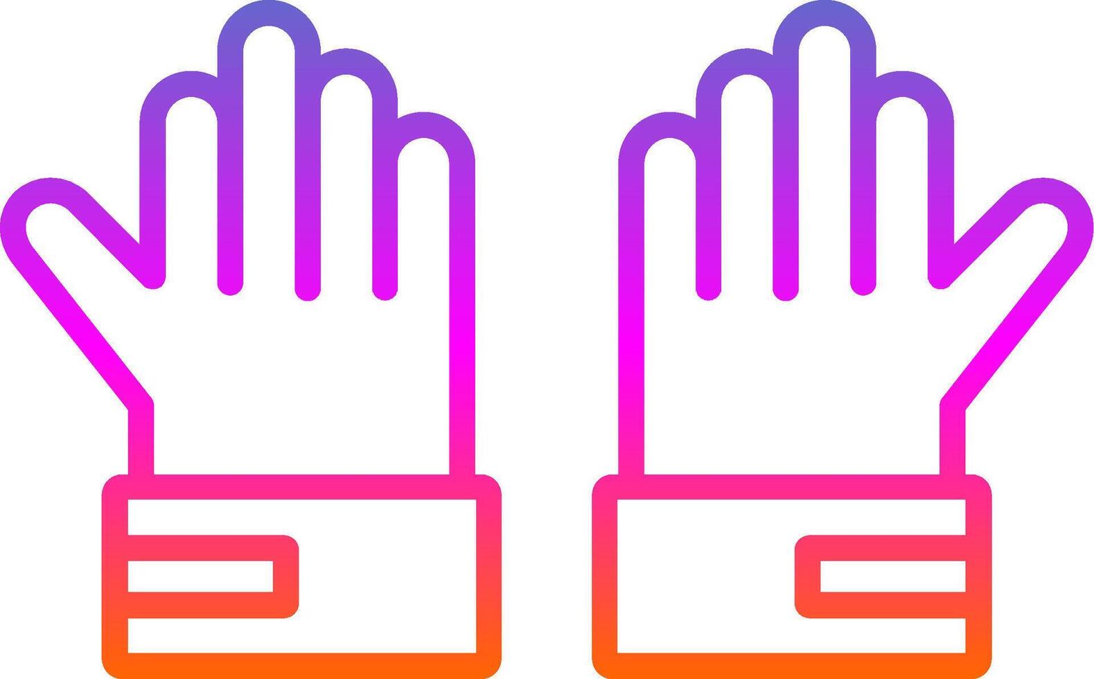 Goalie Gloves Line Gradient Icon vector