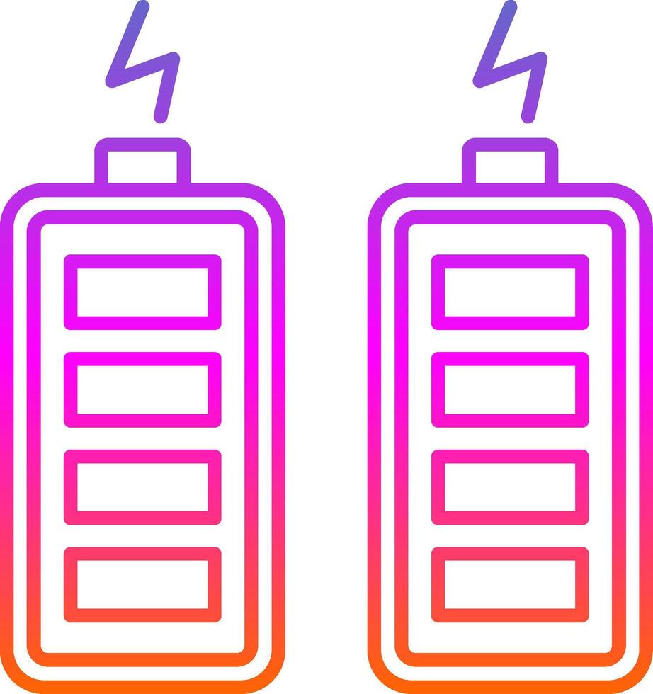 Batteries Line Gradient Icon vector