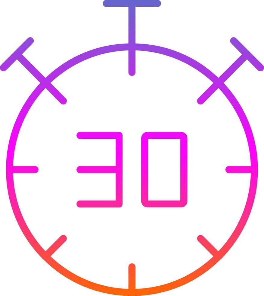 Half Time Line Gradient Icon vector
