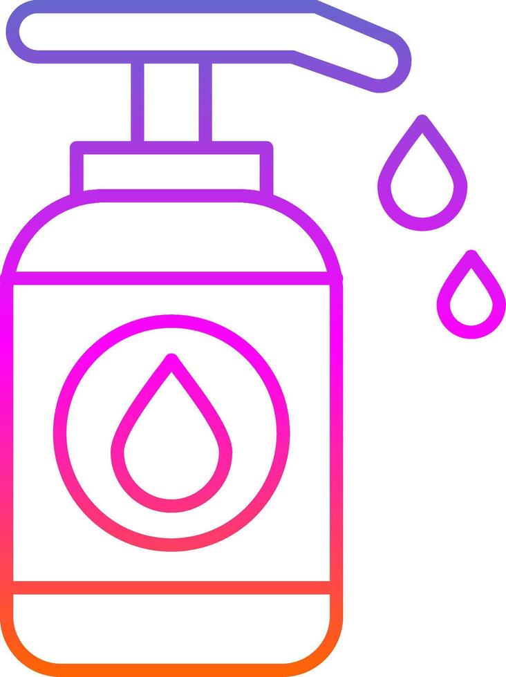 Lotion Line Gradient Icon vector