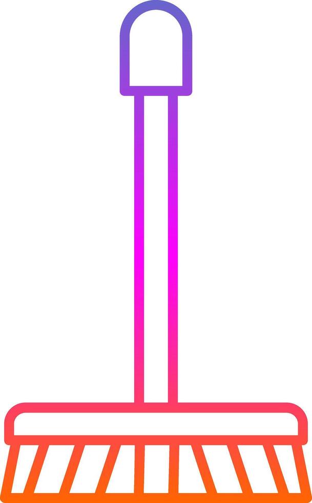 Mop Line Gradient Icon vector