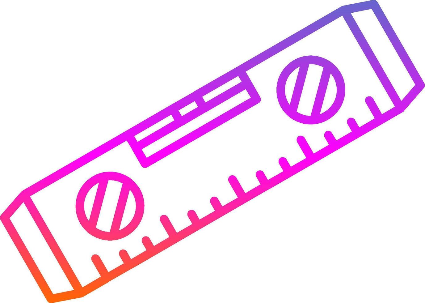 Level Tool Line Gradient Icon vector