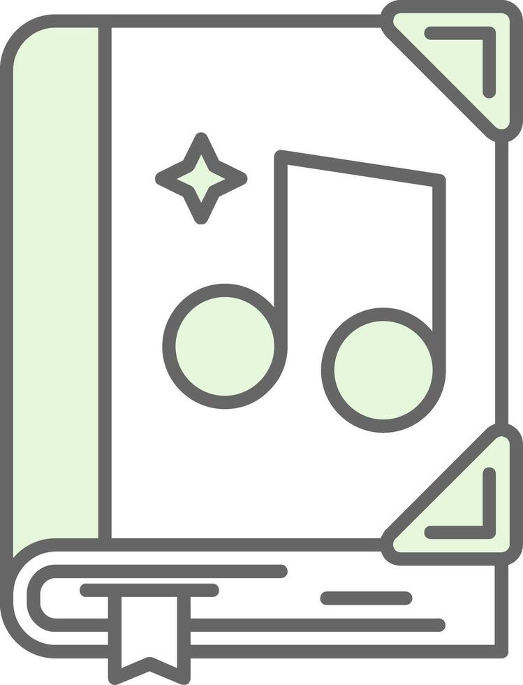 Music Green Light Fillay Icon vector