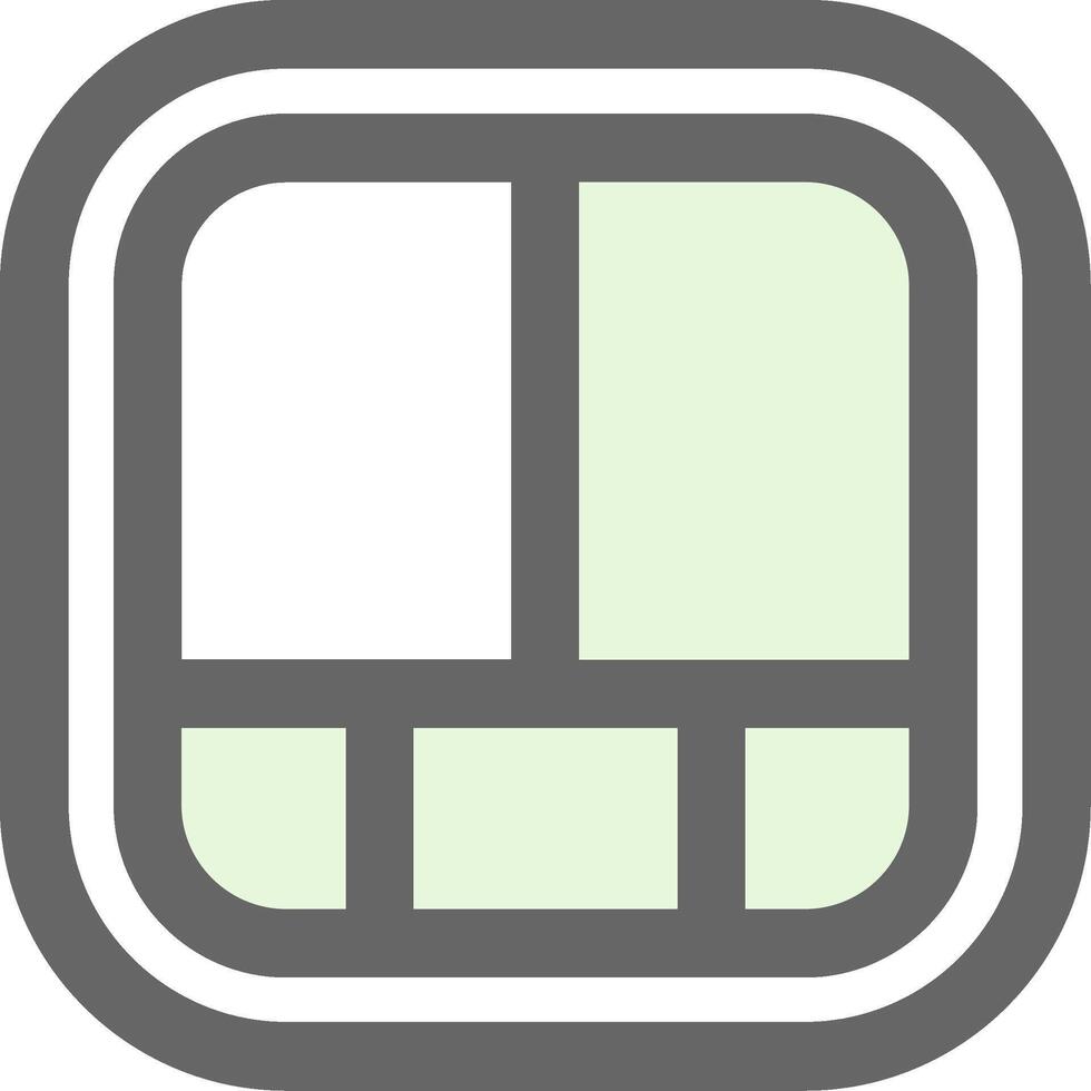 diseño verde ligero relleno icono vector