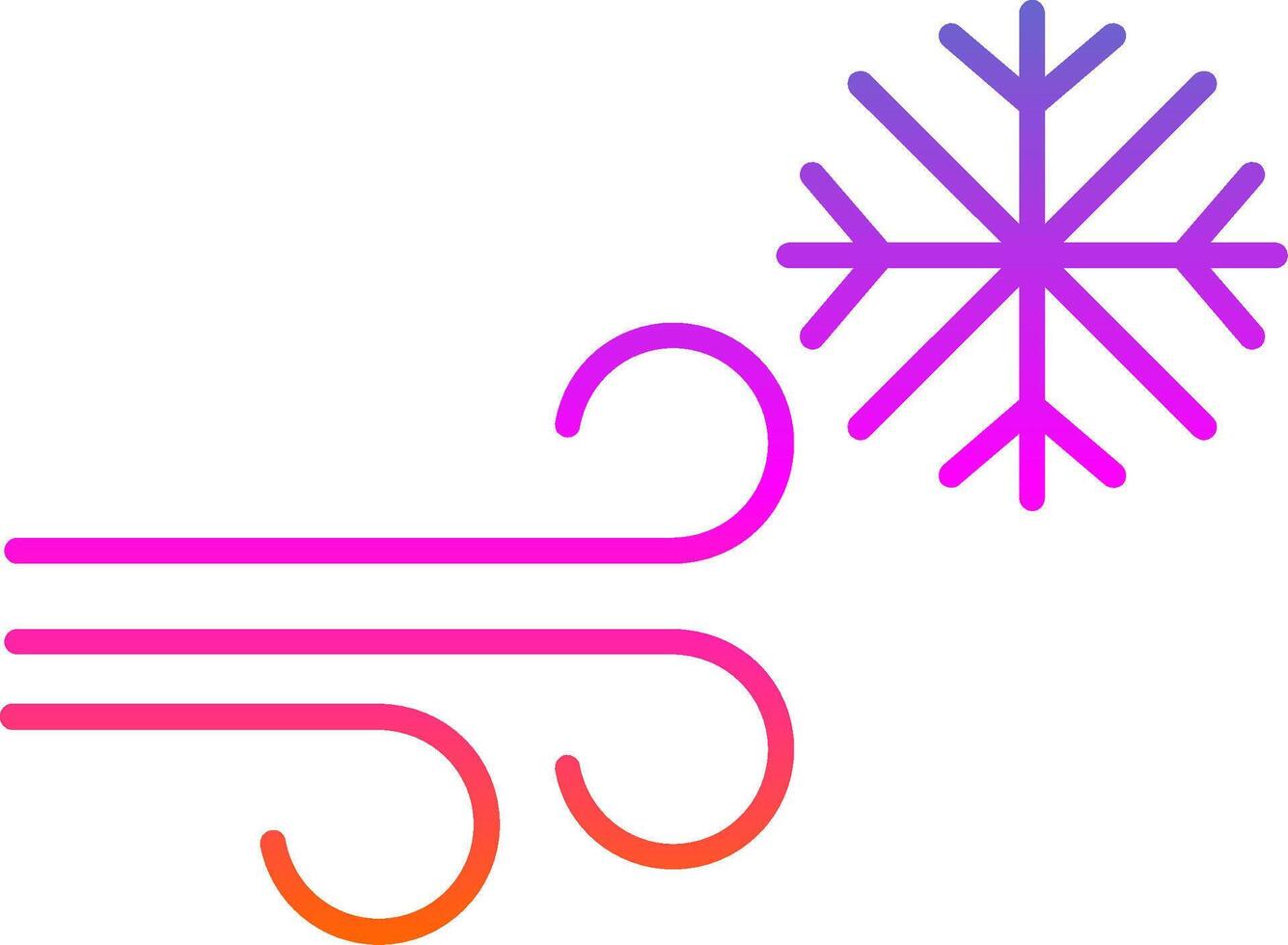 Blizzard Line Gradient Icon vector