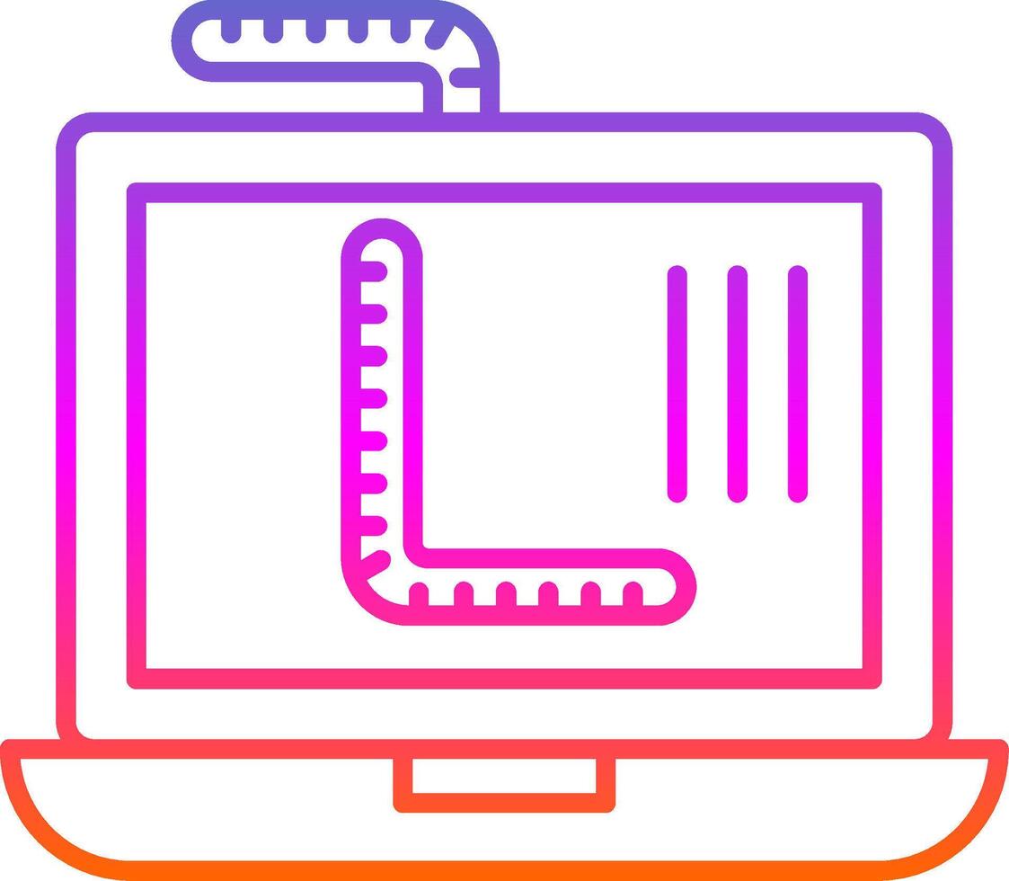 Worm Line Gradient Icon vector