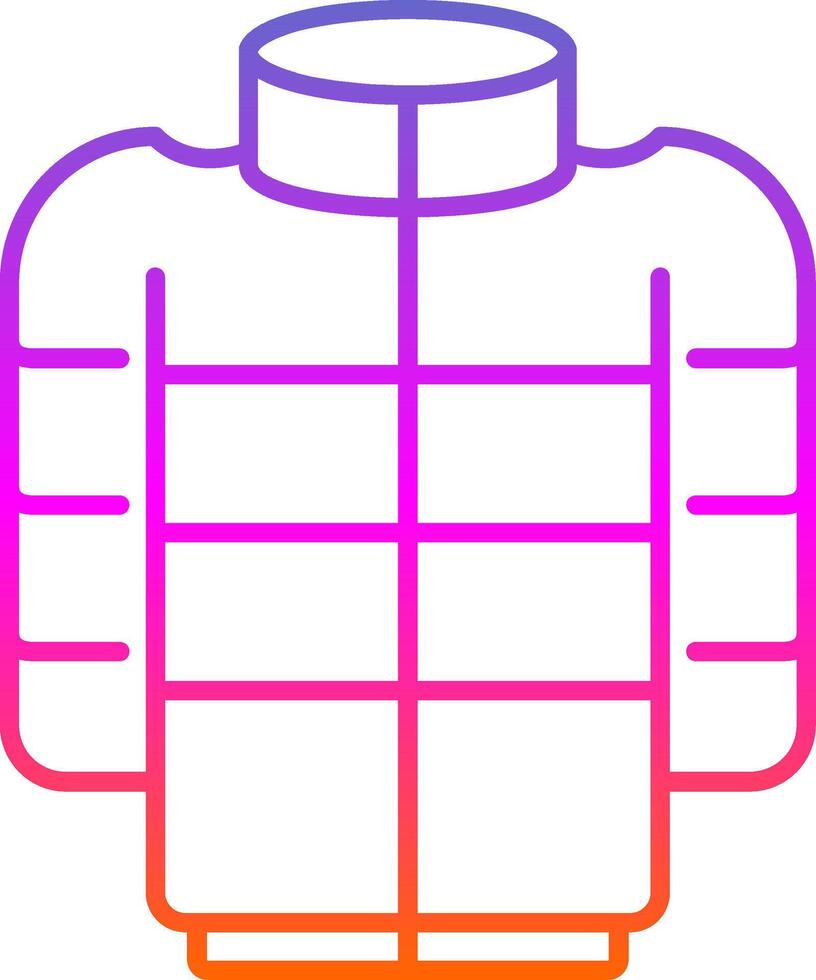 Puffer Coat Line Gradient Icon vector