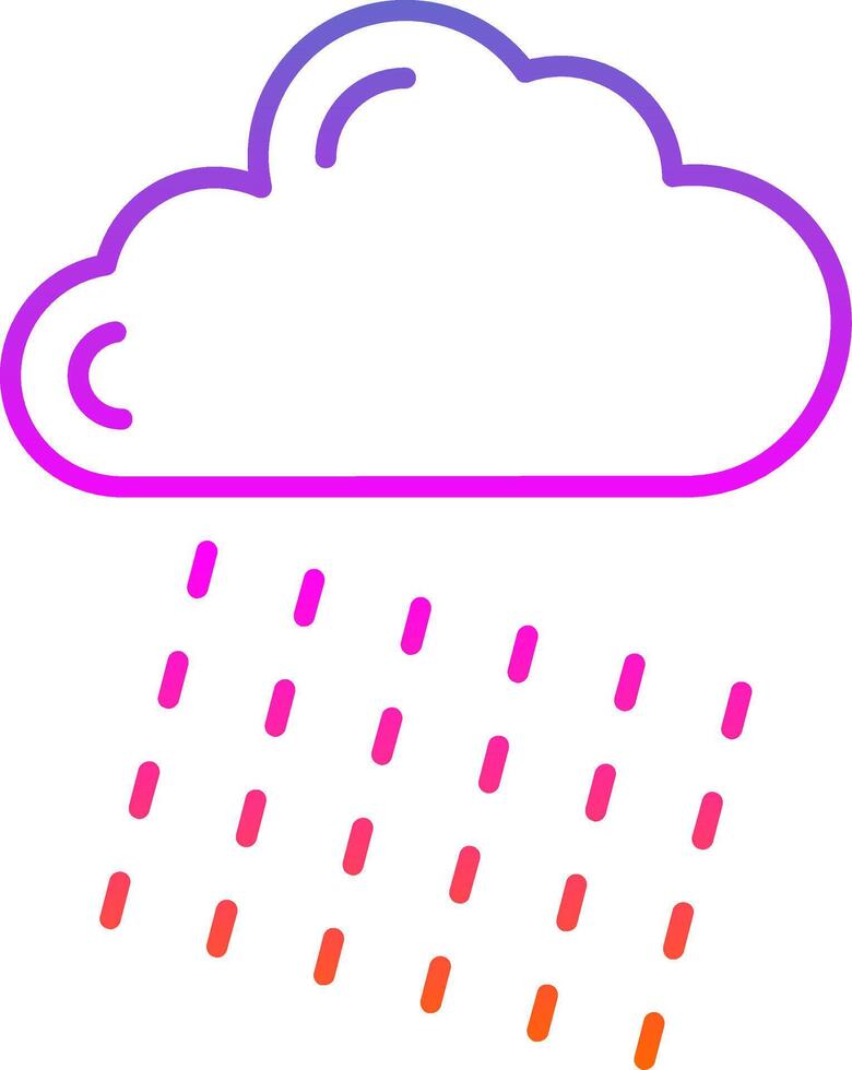 Rainy Line Gradient Icon vector