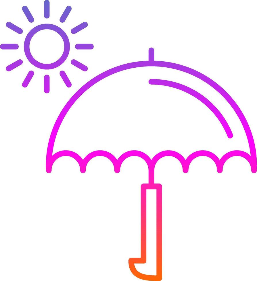 Umbrella Line Gradient Icon vector