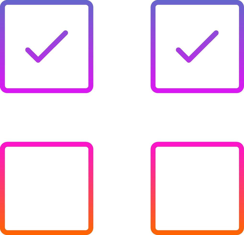 Check Box Line Gradient Icon vector