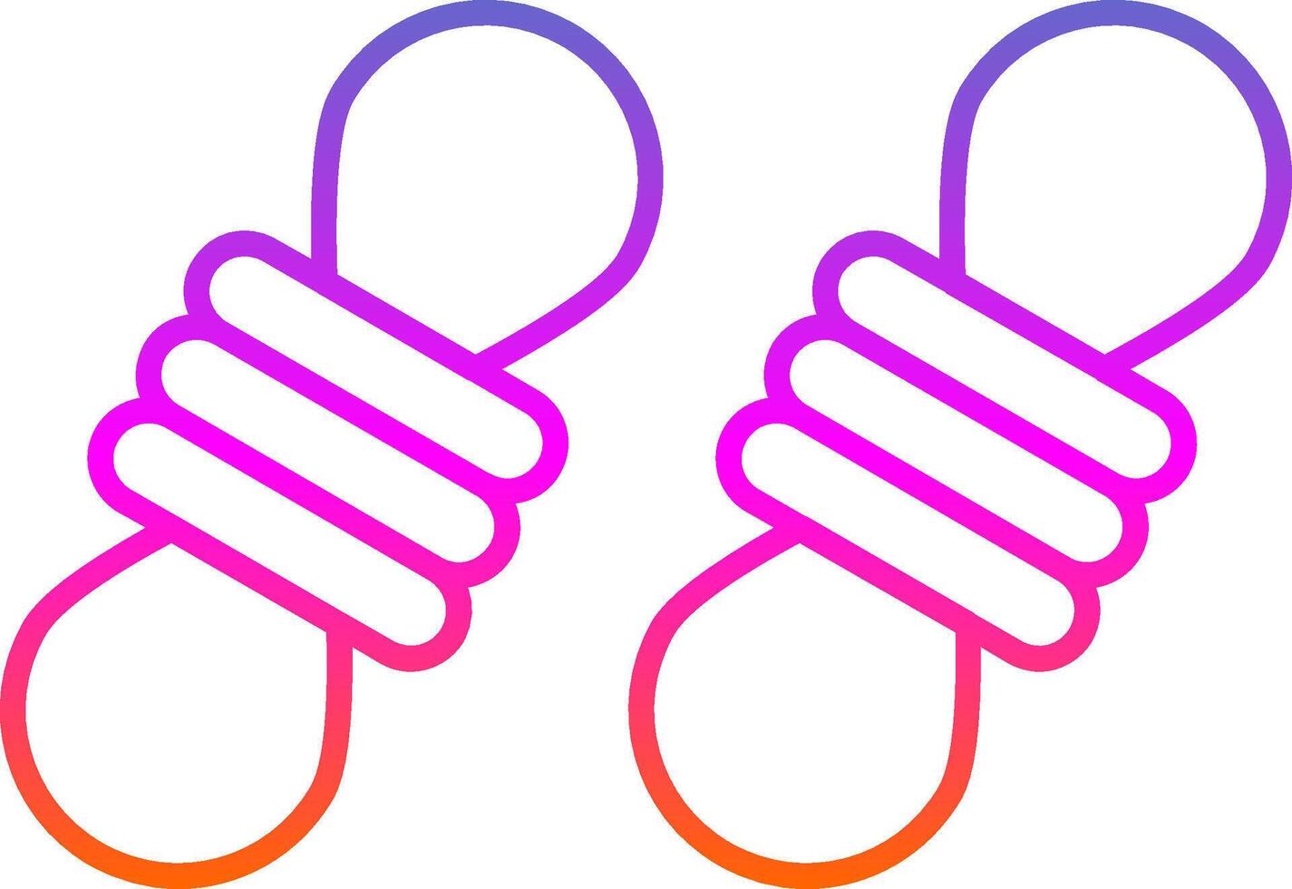 Rope Line Gradient Icon vector