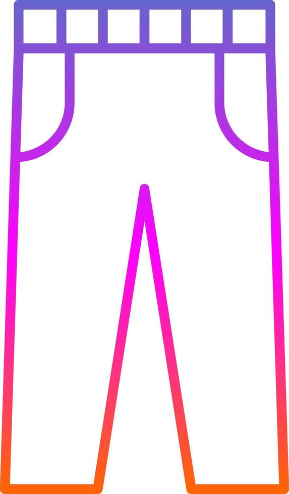 Trousers Line Gradient Icon vector