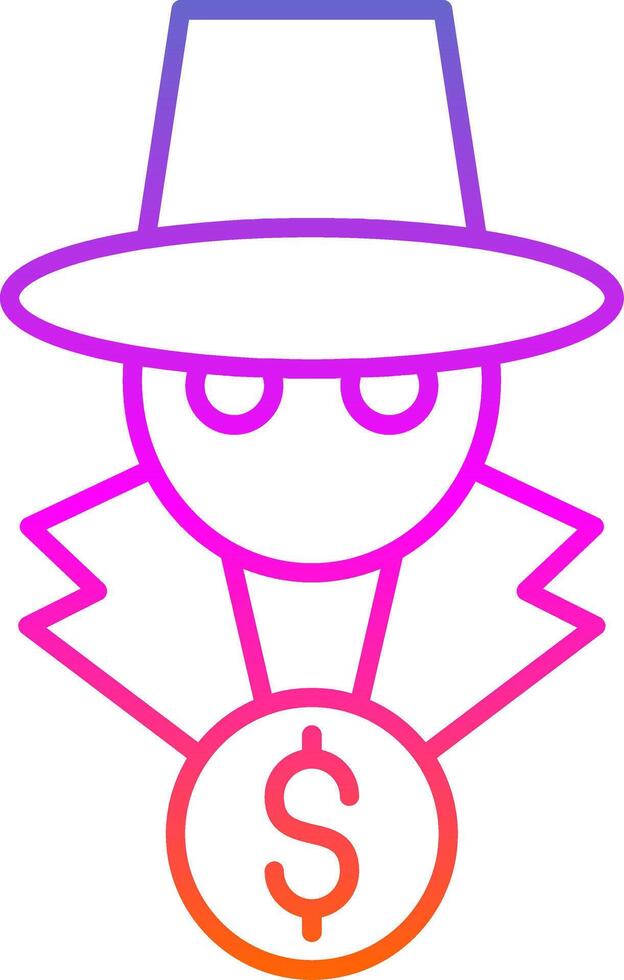 Fraud Line Gradient Icon vector