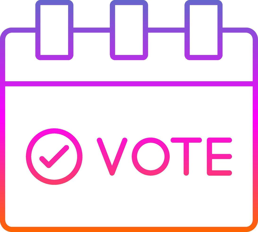 Elections Line Gradient Icon vector