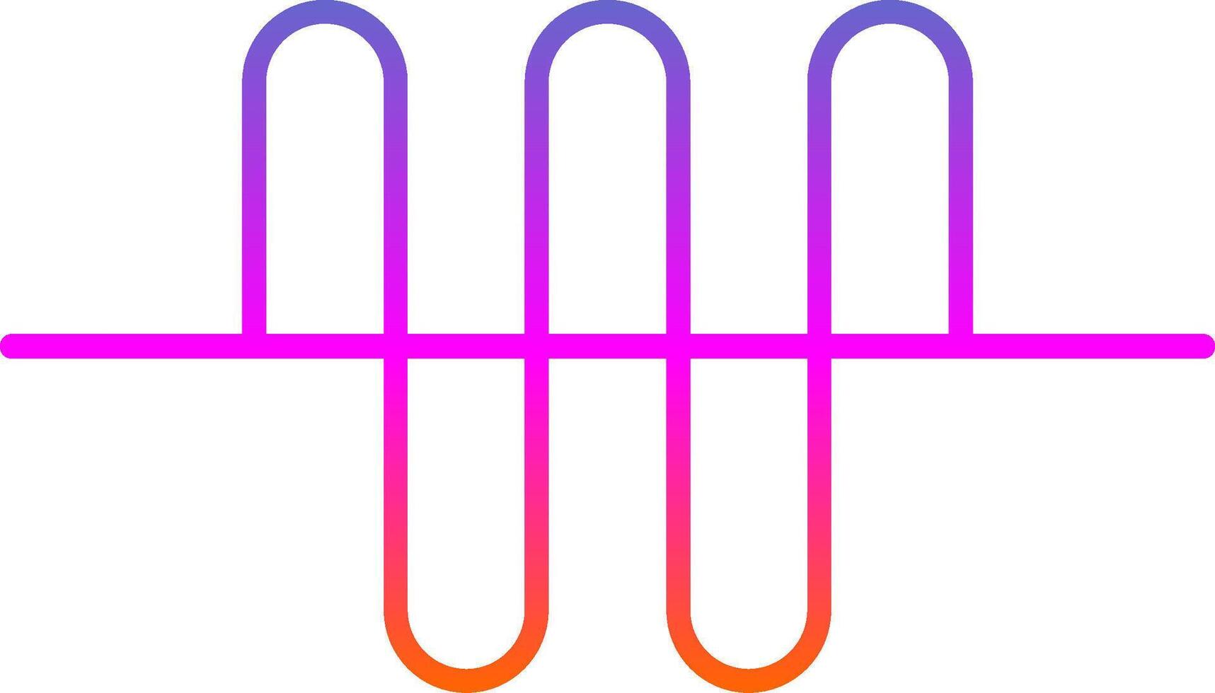 Audio Wave Line Gradient Icon vector