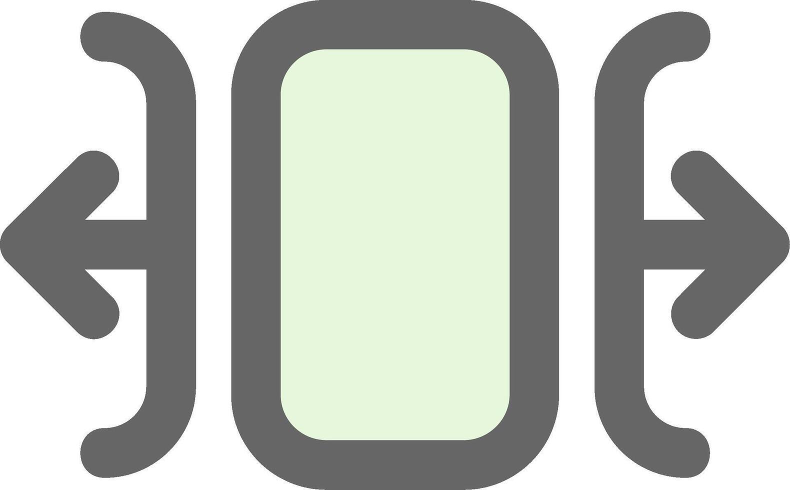 carrusel horizontal verde ligero relleno icono vector