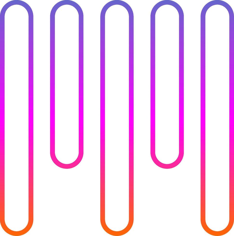 Vertical Align Top Line Gradient Icon vector
