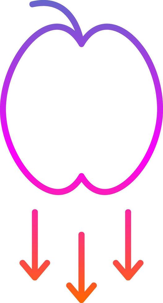 Gravity Line Gradient Icon vector