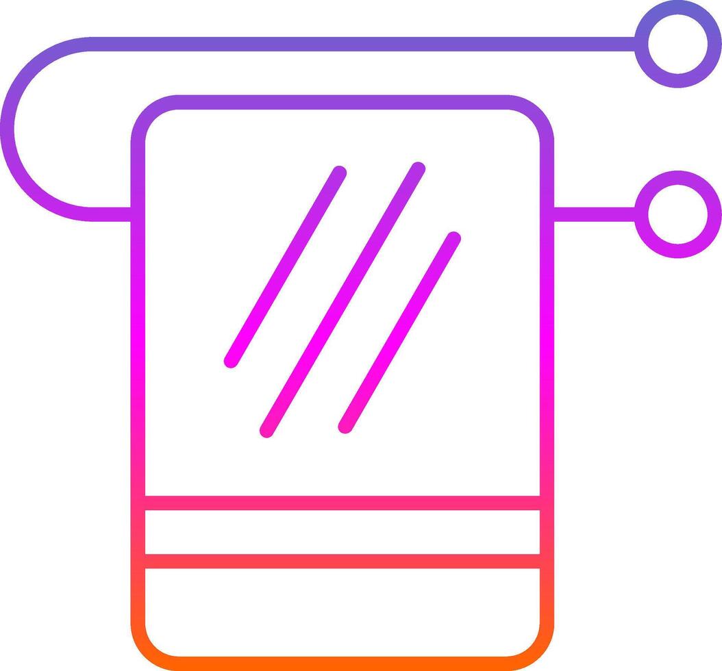 Towel Rack Line Gradient Icon vector