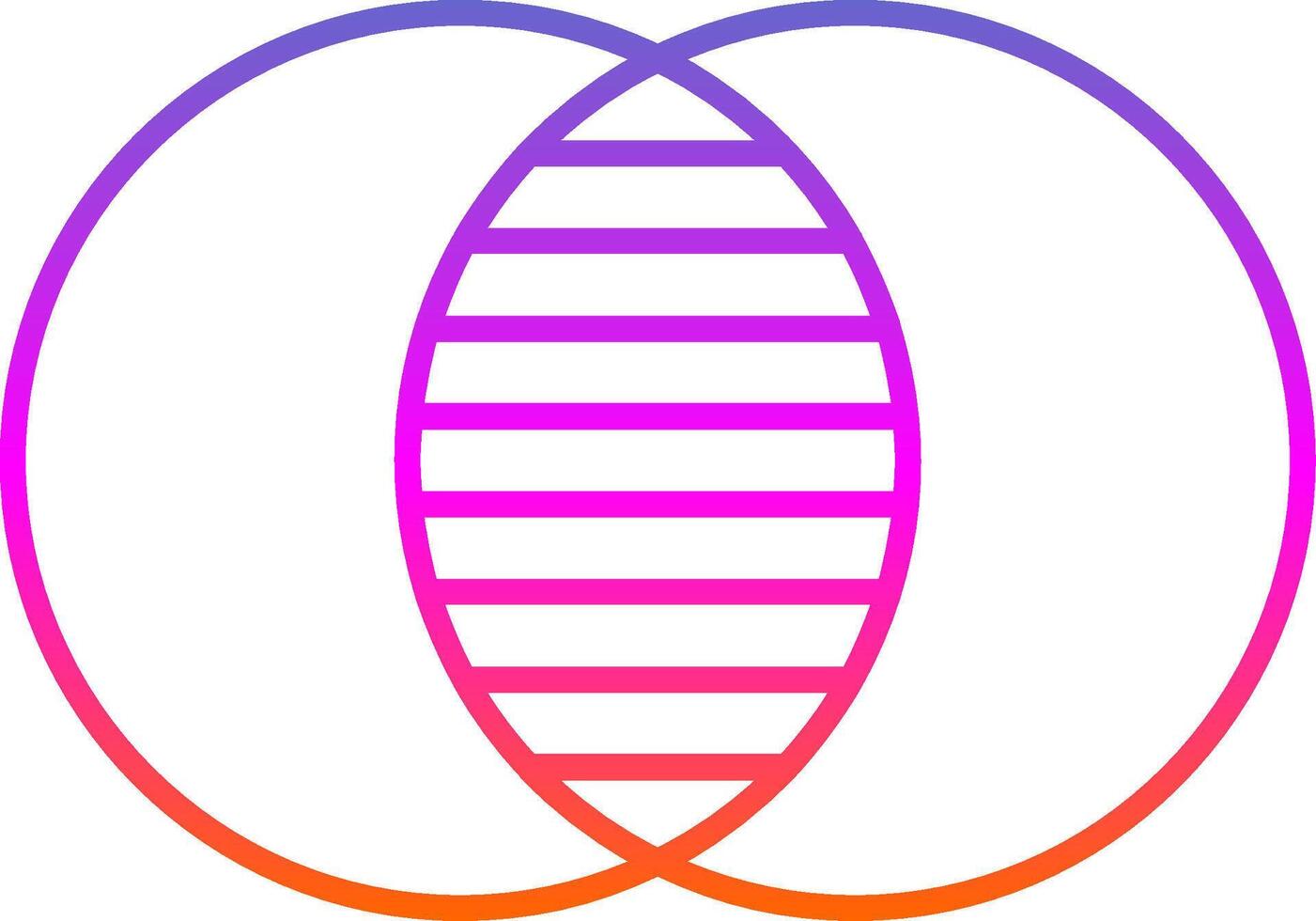 Overlap Line Gradient Icon vector