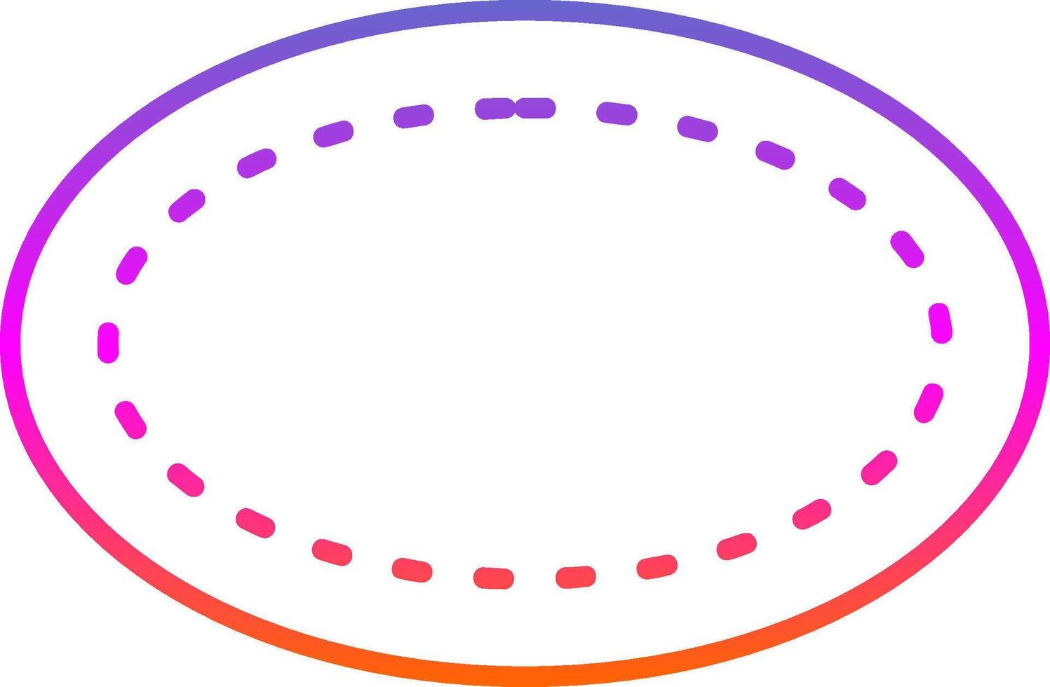 Oval Line Gradient Icon vector