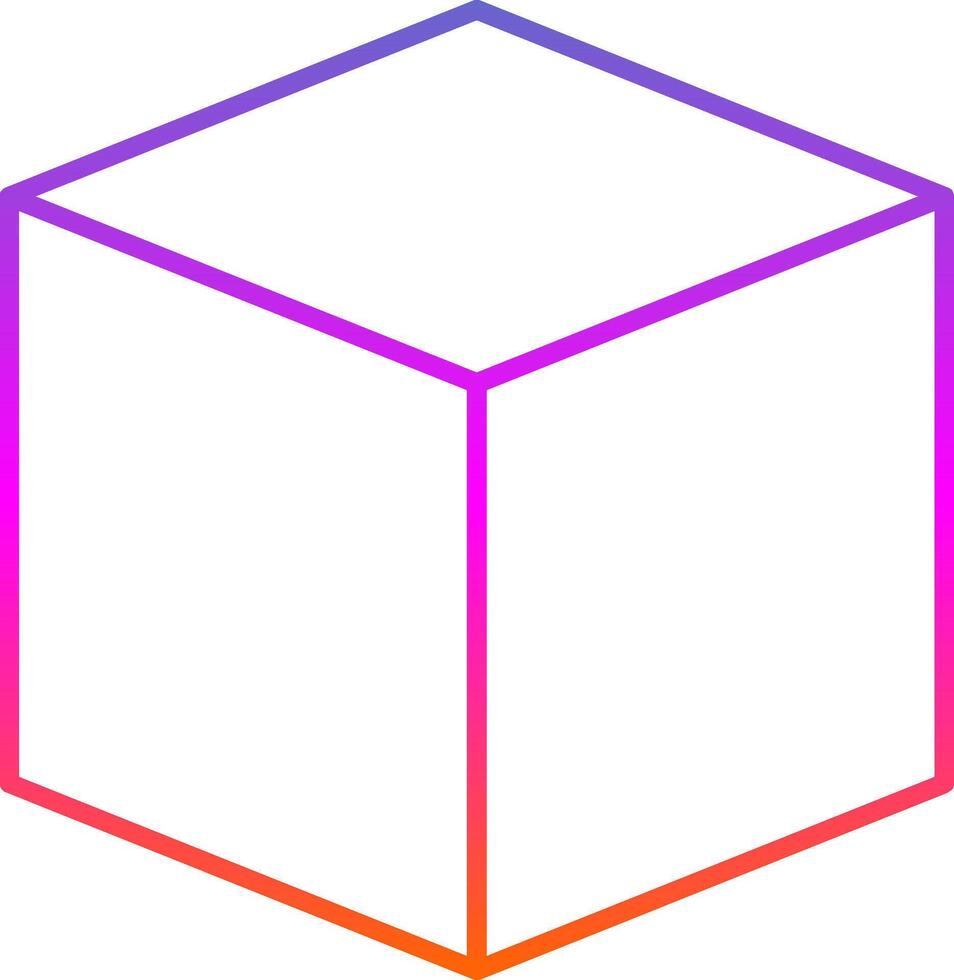 3D Design Line Gradient Icon Line Gradient Icon vector