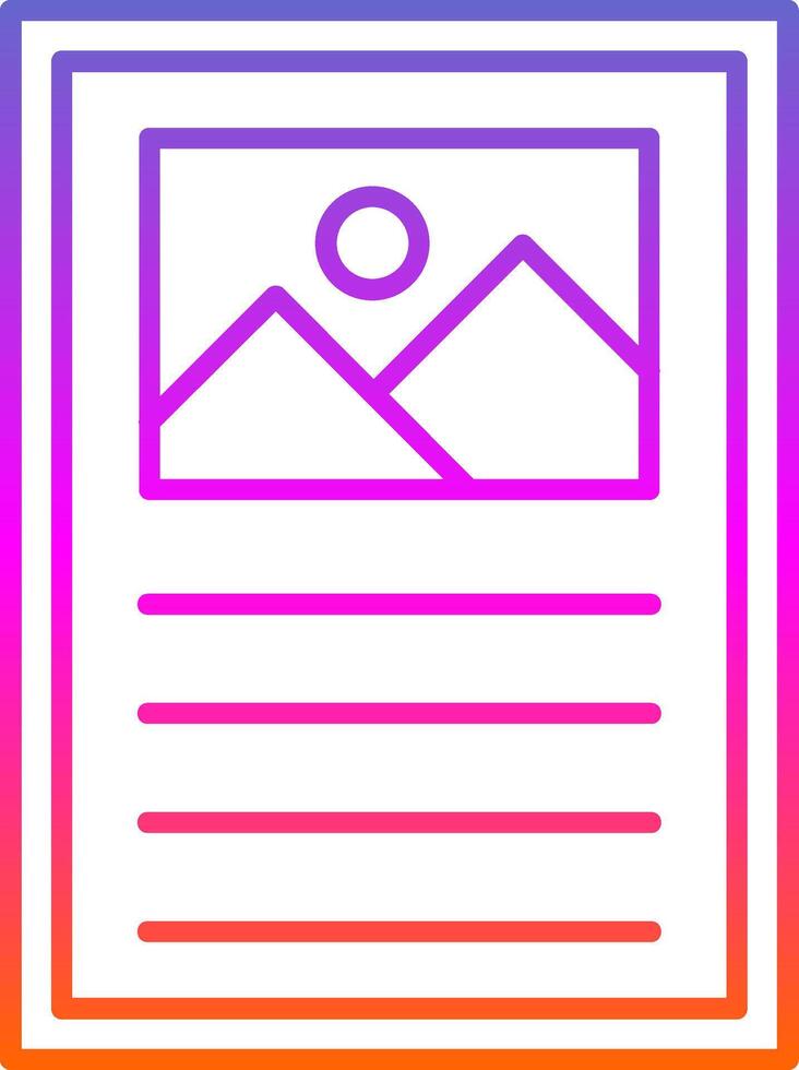 Poster Design Line Gradient Icon vector