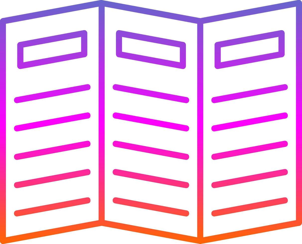 Brochure Line Gradient Icon vector