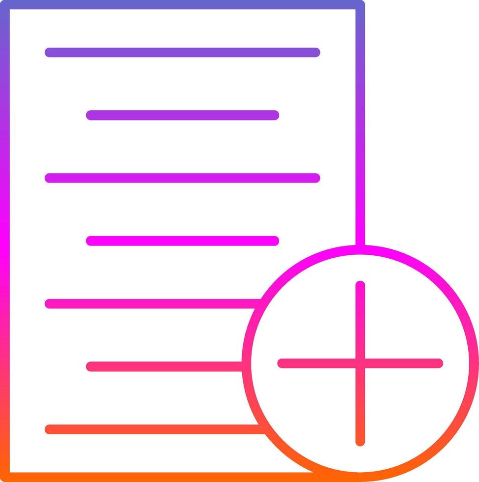 New Document Line Gradient Icon vector