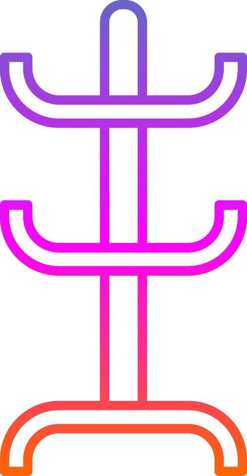 Coat Rack Line Gradient Icon vector