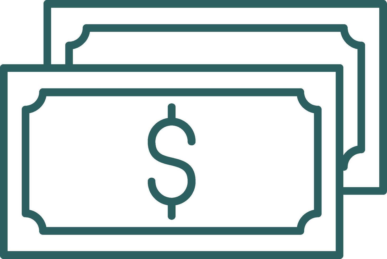 Cash Flow Line Gradient Icon vector