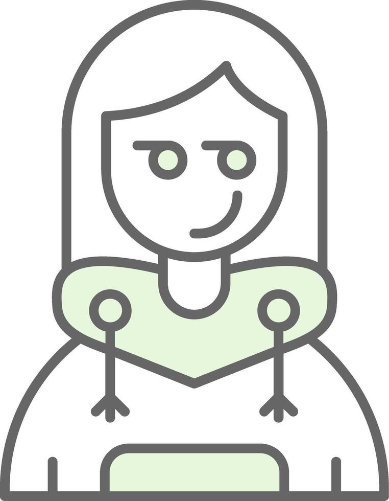 sonriendo verde ligero relleno icono vector