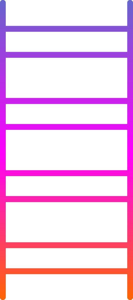 Ladder Line Gradient Icon vector