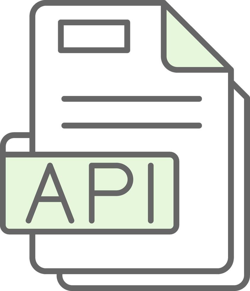 Api Green Light Fillay Icon vector