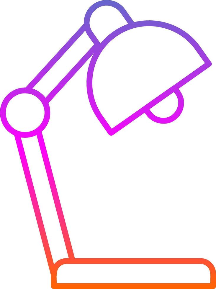 Desk Lamp Line Gradient Icon vector