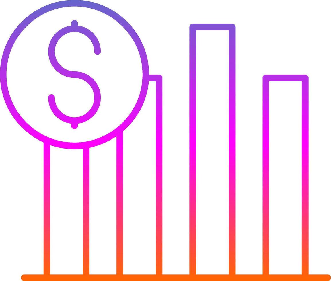 Sales Line Gradient Icon vector
