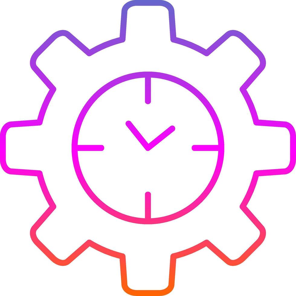 Efficient Time Line Gradient Icon vector