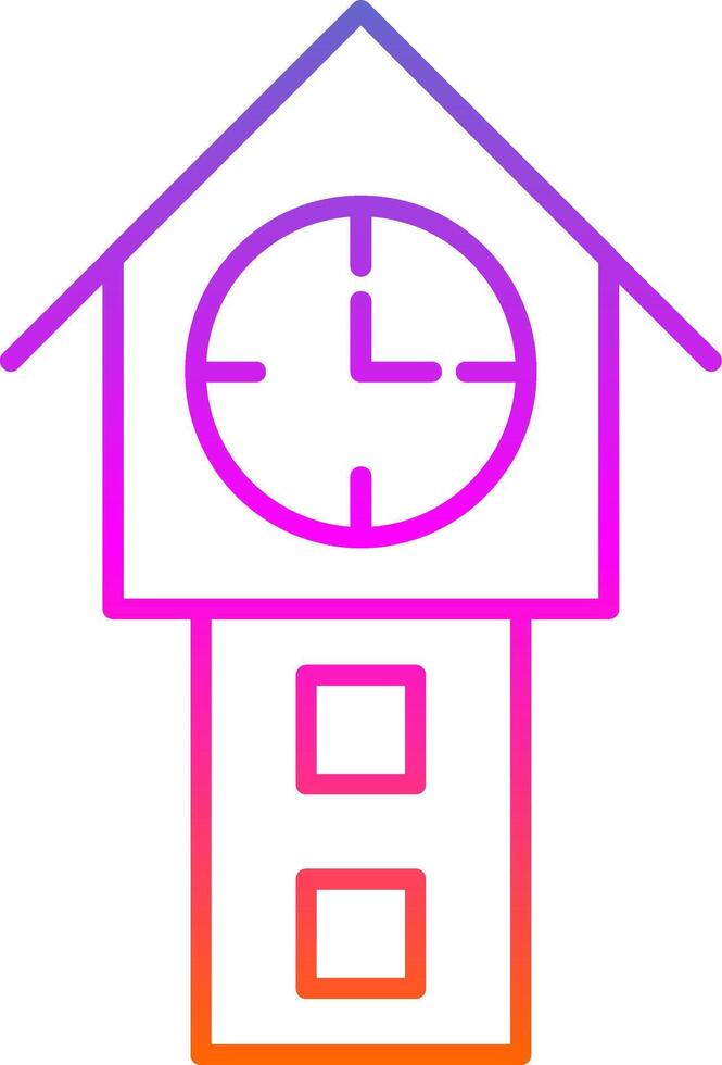 Tower Watch Line Gradient Icon vector