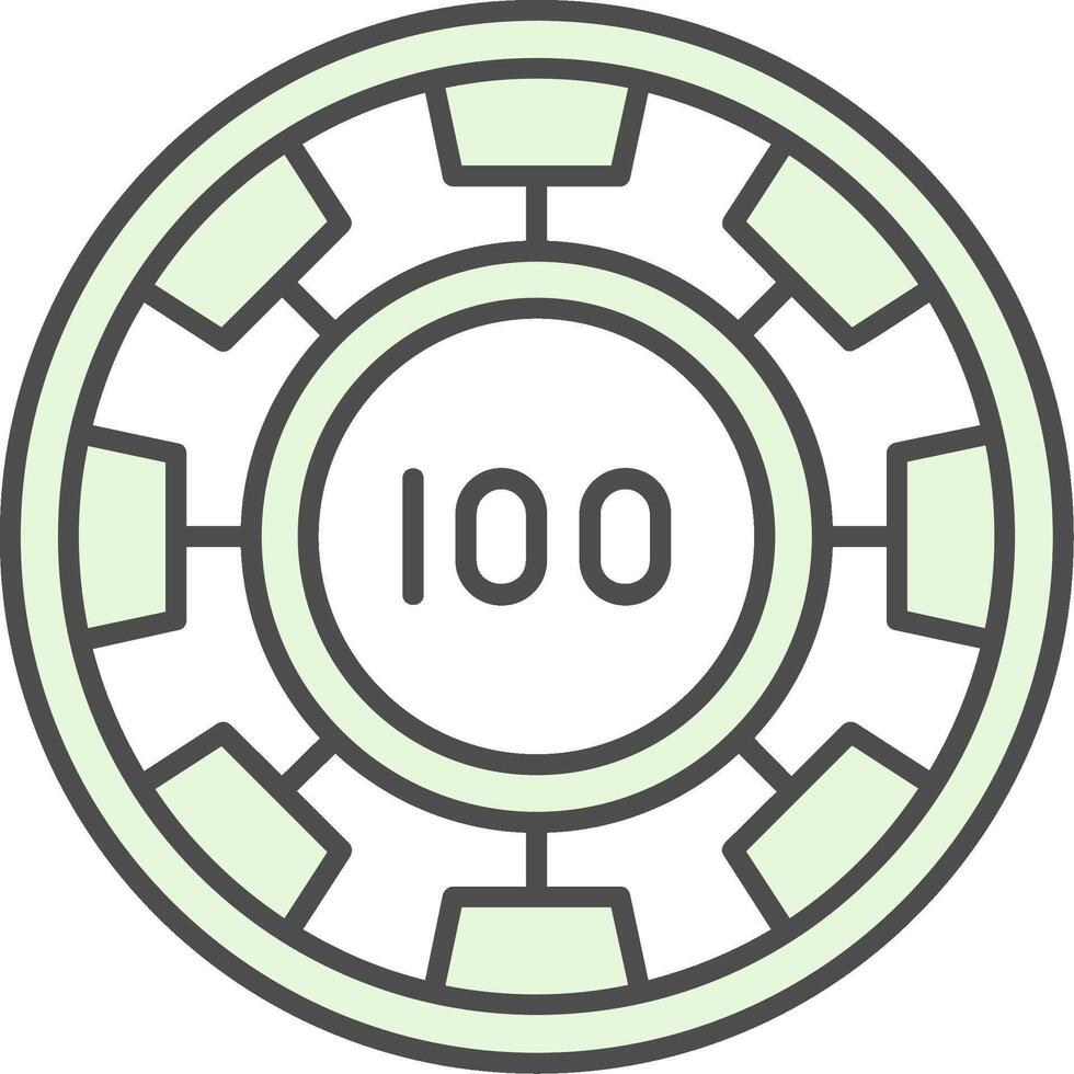 Chip Green Light Fillay Icon vector