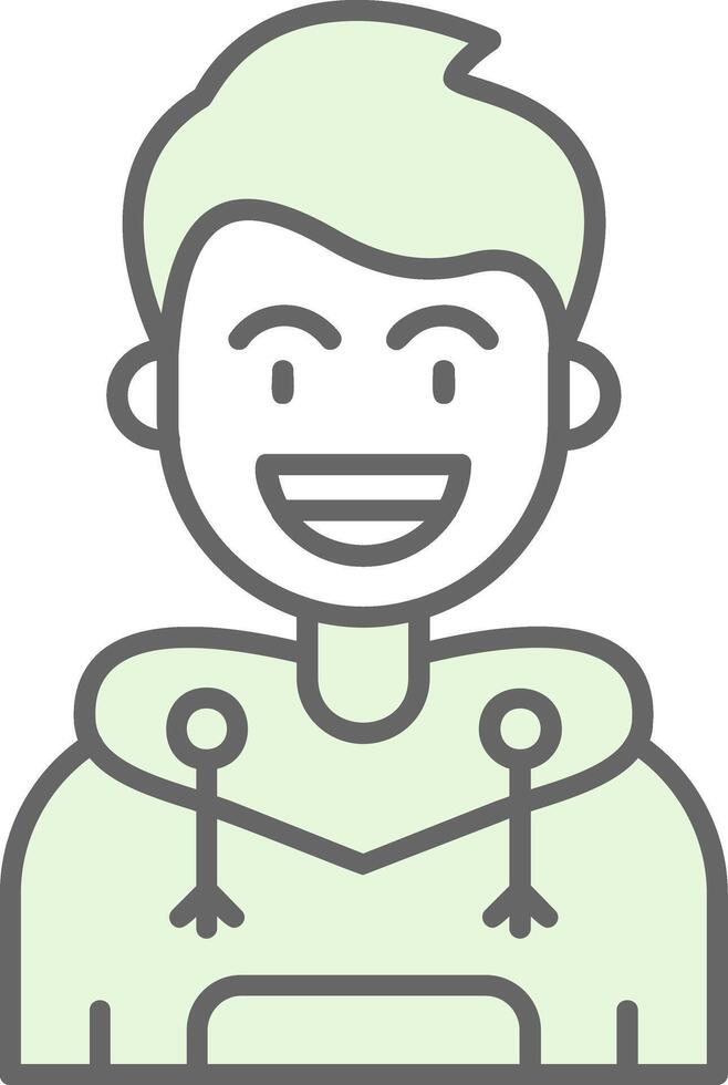 Smile Green Light Fillay Icon vector