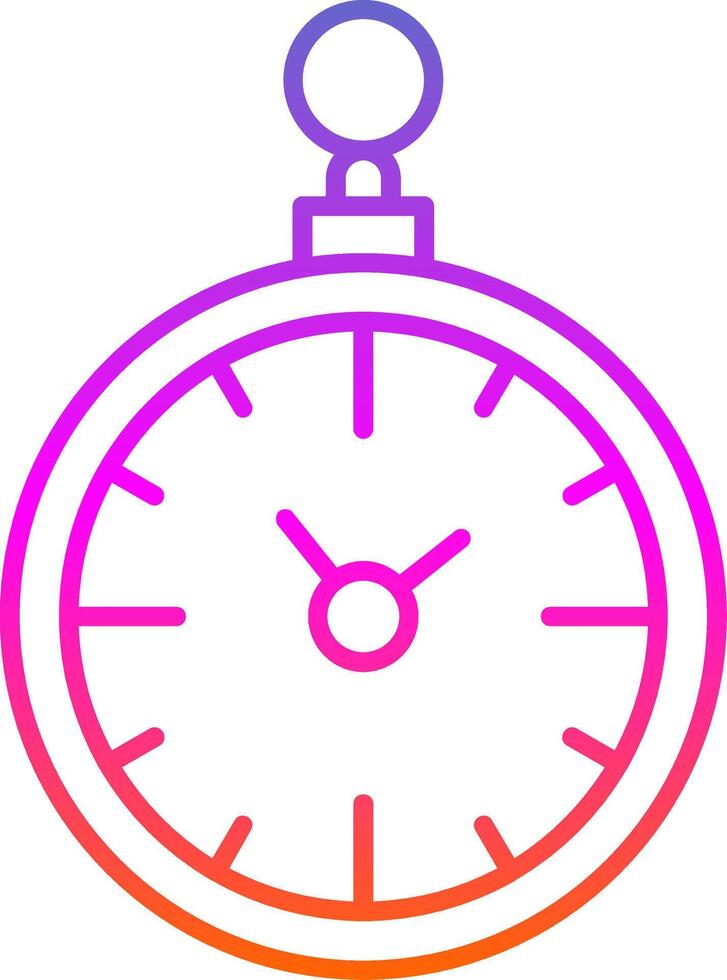 Pocket Watch Line Gradient Icon vector