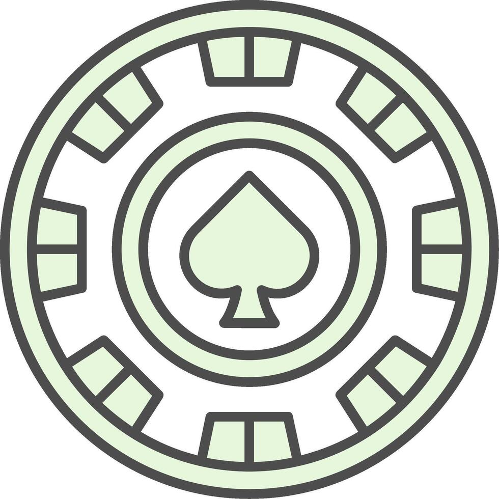Chip Green Light Fillay Icon vector